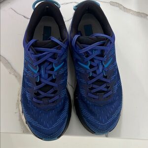 Hoka Vibrant Blue Sneaker: Slightly Worn